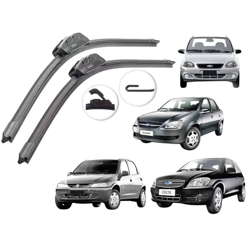 Par De Palheta Limpador Parabrisa Celta Corsa Classic Prisma