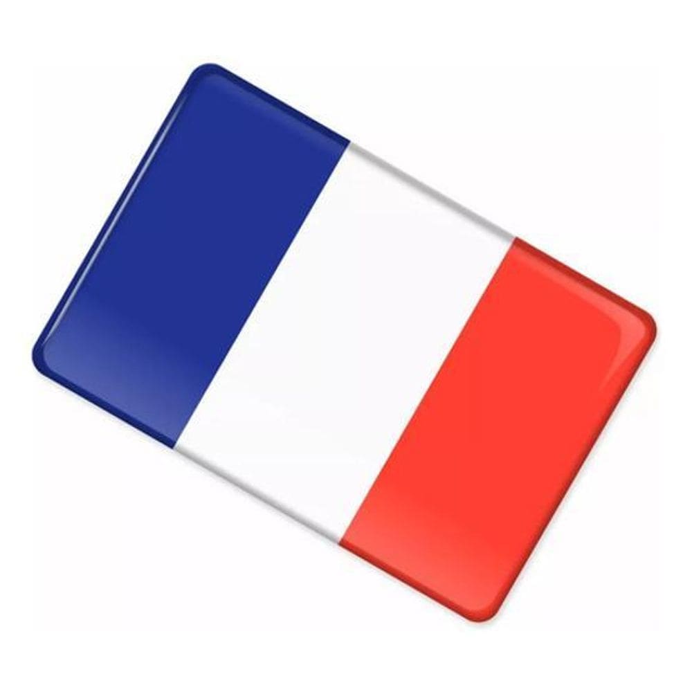 Adesivo Bandeira França Carro Moto Capacete Resinado Bd4