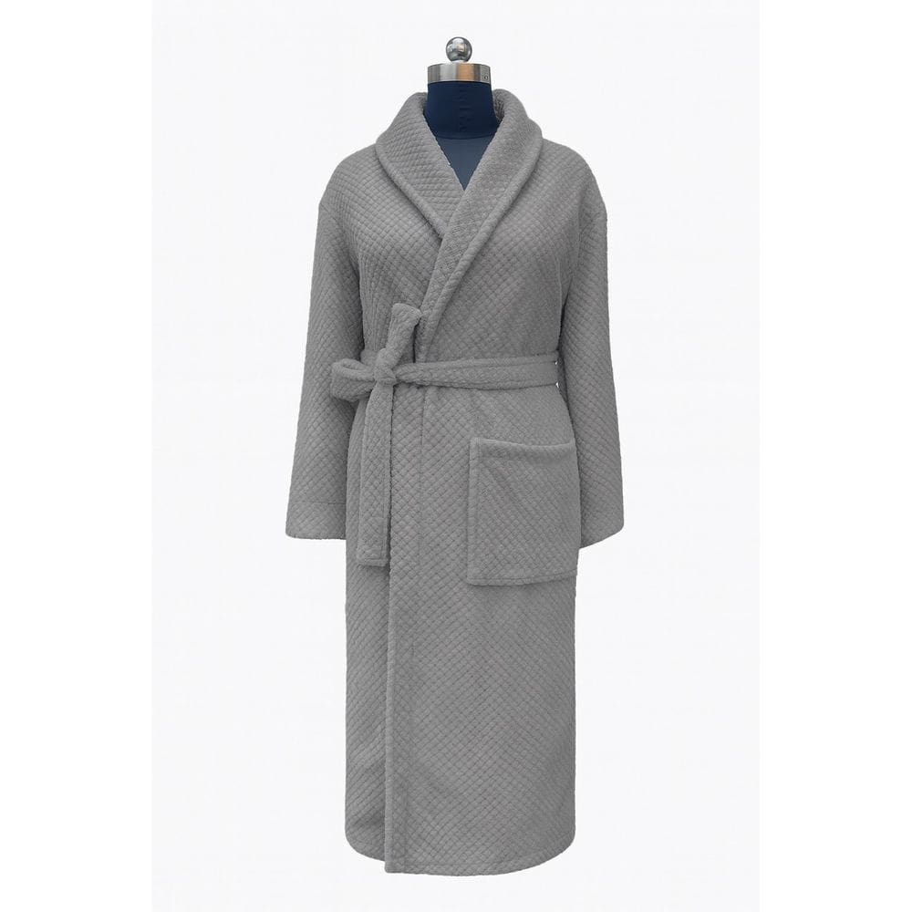 Roupão Unissex Em Microfibra Felpuda GG - Habitat - Cinza