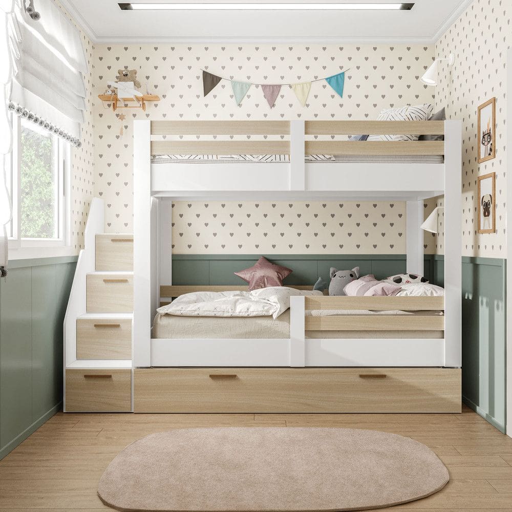 Treliche Juvenil com Escada Betina Mobikasa e Colchao Gazin