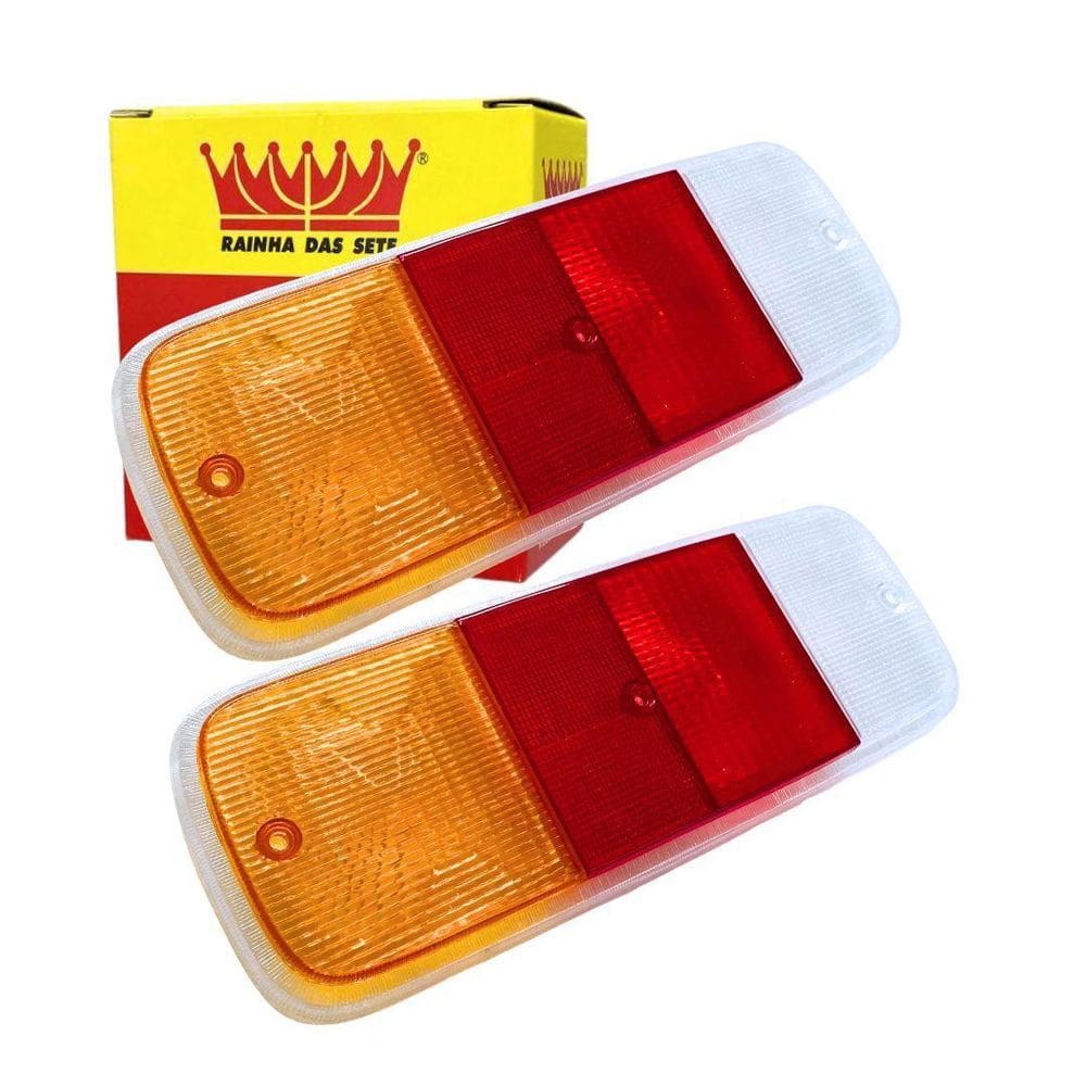 Par Lente Lanterna Traseira Para Kombi Clipper Tricolor