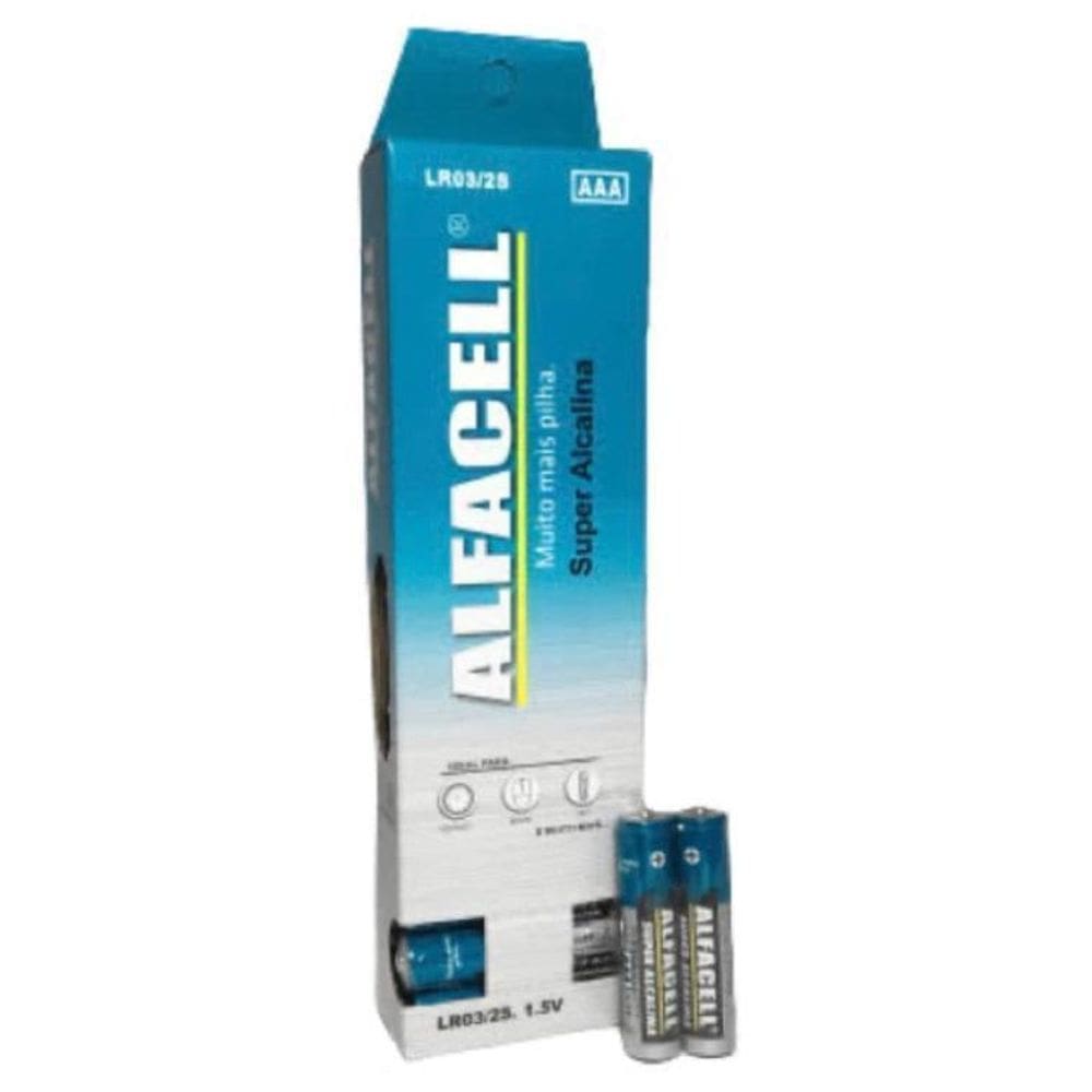 Pilha Palito Alcalina Aaa Alfacell 1.2V Lr032S Com 30 Unids
