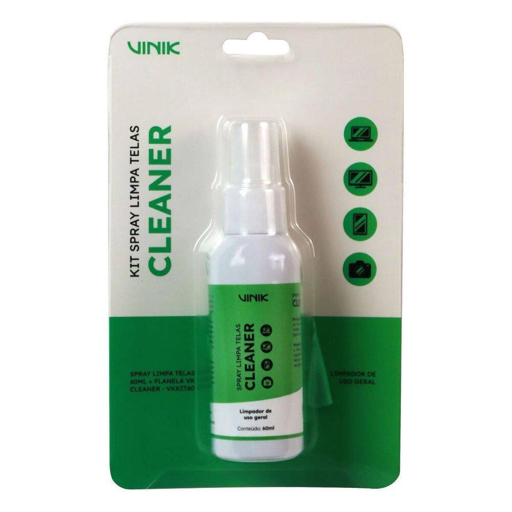 Kit Spray Limpa Telas 60Ml + Flanela Vk Cleaner Vinik