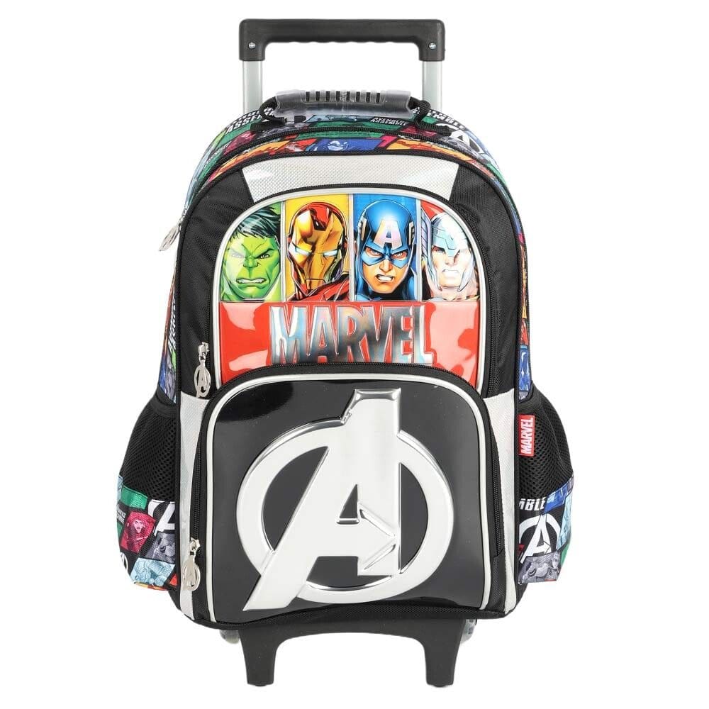 Mochila de Rodinha Infantil - Marvel Avengers Assemble - Preta - Luxcel