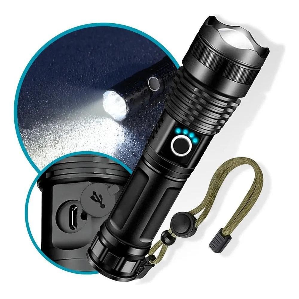 2X Lanterna T9 Led Potente Mais Forte Do Mundo Zoom U