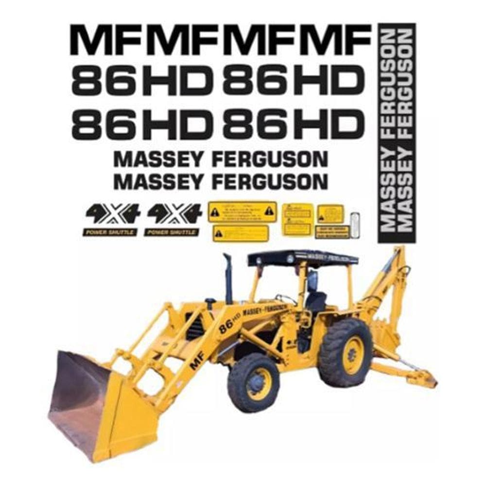 Kit Adesivos Massey Ferguson Mf 86 Hd  4X4  Power Shuttle