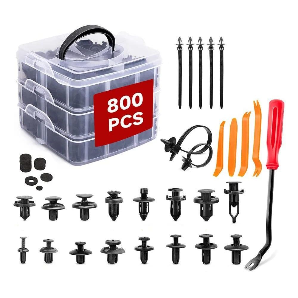 Kit 800 Presilha Grampo Parabarro Parachoque Universal Carro