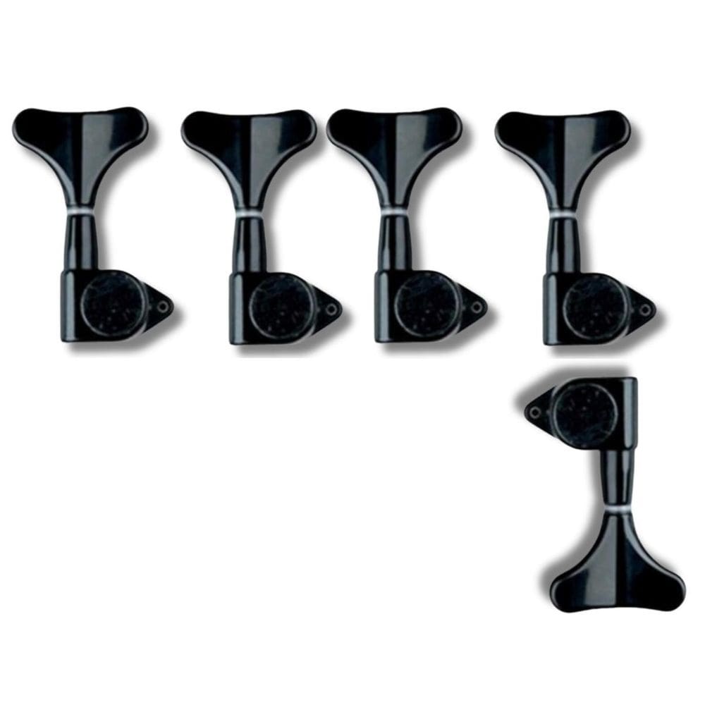 Kit 5 Tarraxa Baixo Blindada Preto Mhb02Bk 4 + 1 Tipo Ibanez