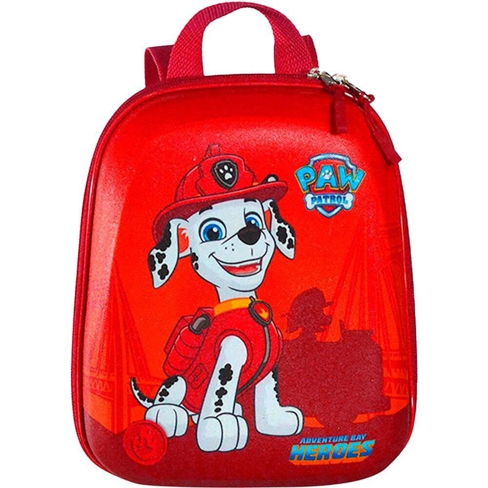 Mochila Pequena Maxtoy Paw Patrol Marshall Carro Vermelho