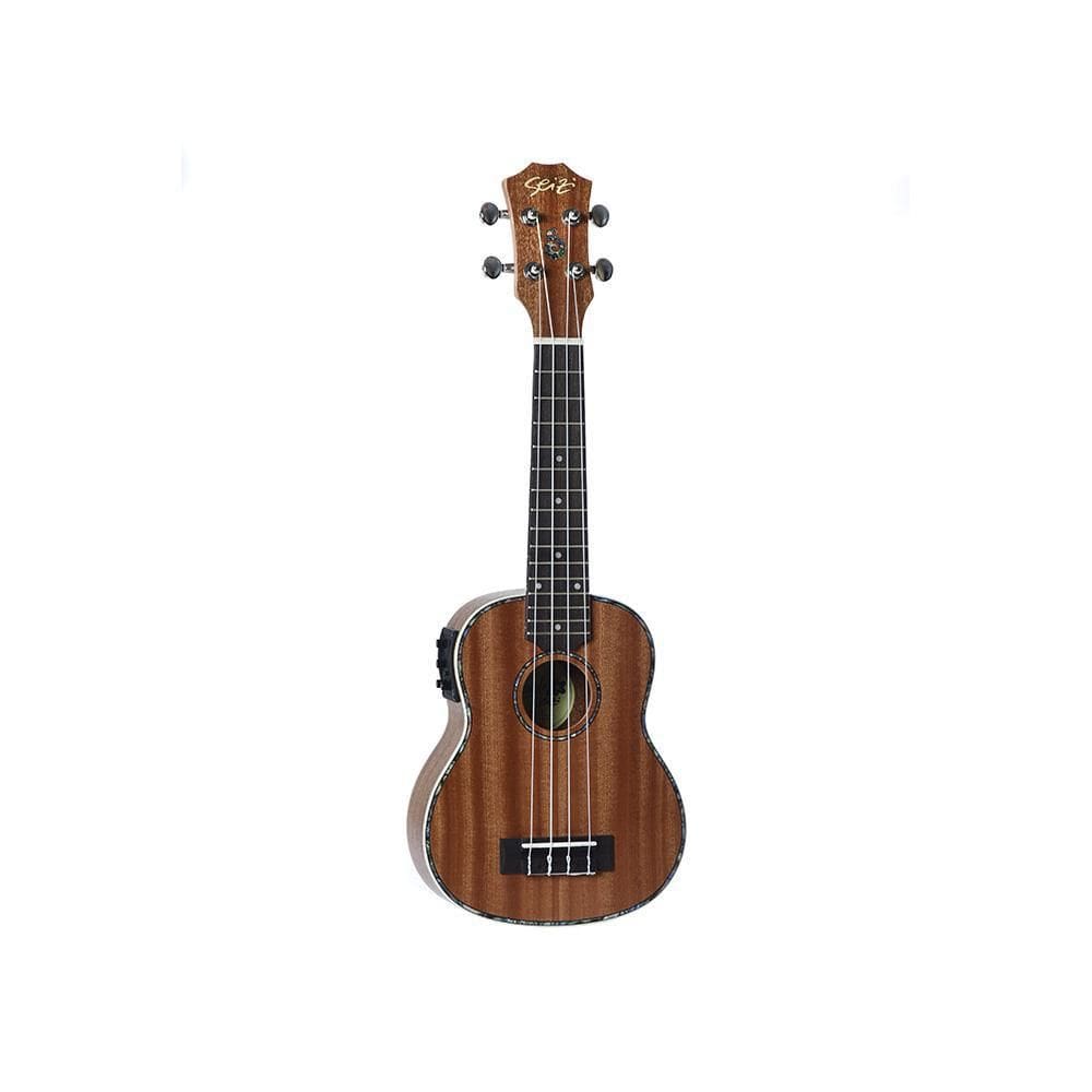 Ukulele Seizi Maui Plus Soprano Elétrico Sapele Com Bag
