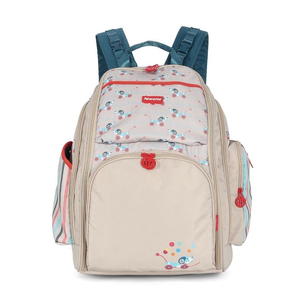 Mochila de Maternidade Luxcel Fisher Price Baby Bag Bege