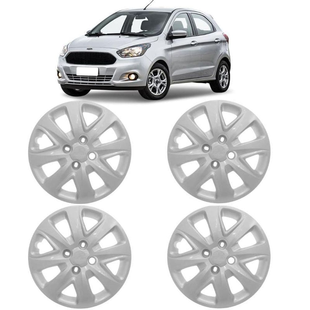 Jogo Calota Ford Ka Aro 14 2015 Até 2018 Cubo Baixo
