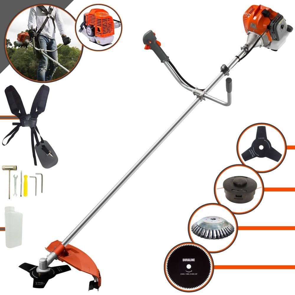 Roçadeira Máquina de Corta Grama À Gasolina RL430ACNTK 43cc 1,7HP Alta Rotação Com Carretel e Lâmina 3 Pontas + EXTRA Lâmina 80 Dentes e Escova de Aço