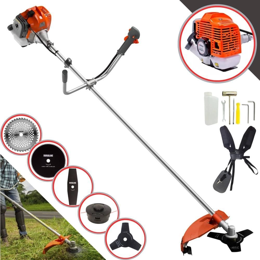 Roçadeira Lateral Profissional Tekna RL430ACN-TK À Gasolina 43cc 1,7HP 9.000rpm Multifuncional Completa Com Carretel de Nylon e 4 Lâminas de Corte