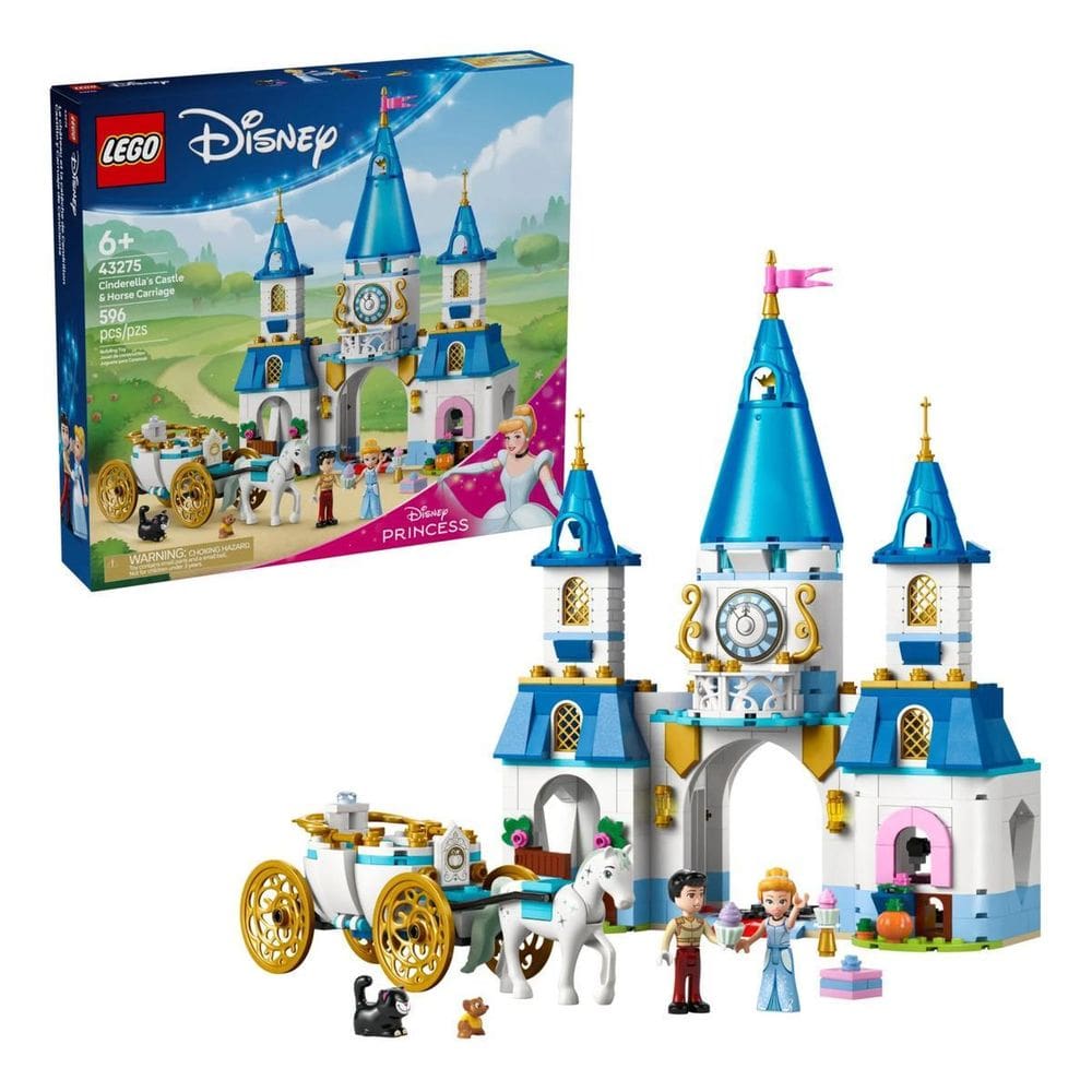Disney Castelo E Carruagem A Cavalo Da Cinderela Lego 43275