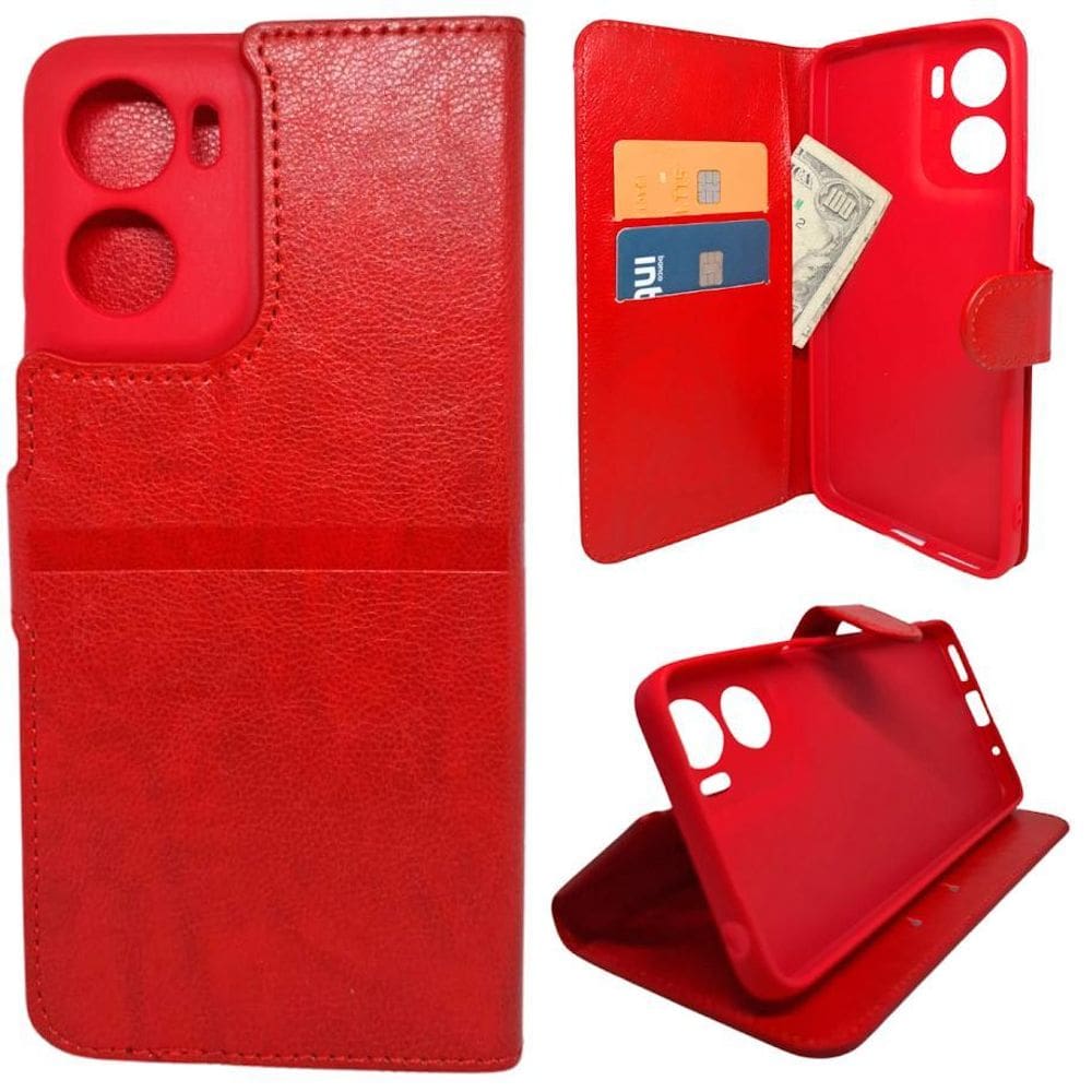 Kit Capa Carteira Compatível Com Motorola G05 + Película 3D