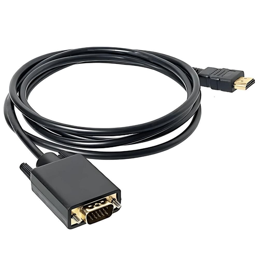 Cabo Conversor Hdmi Para Vga 1.80 Cabo Metros Cor Preto
