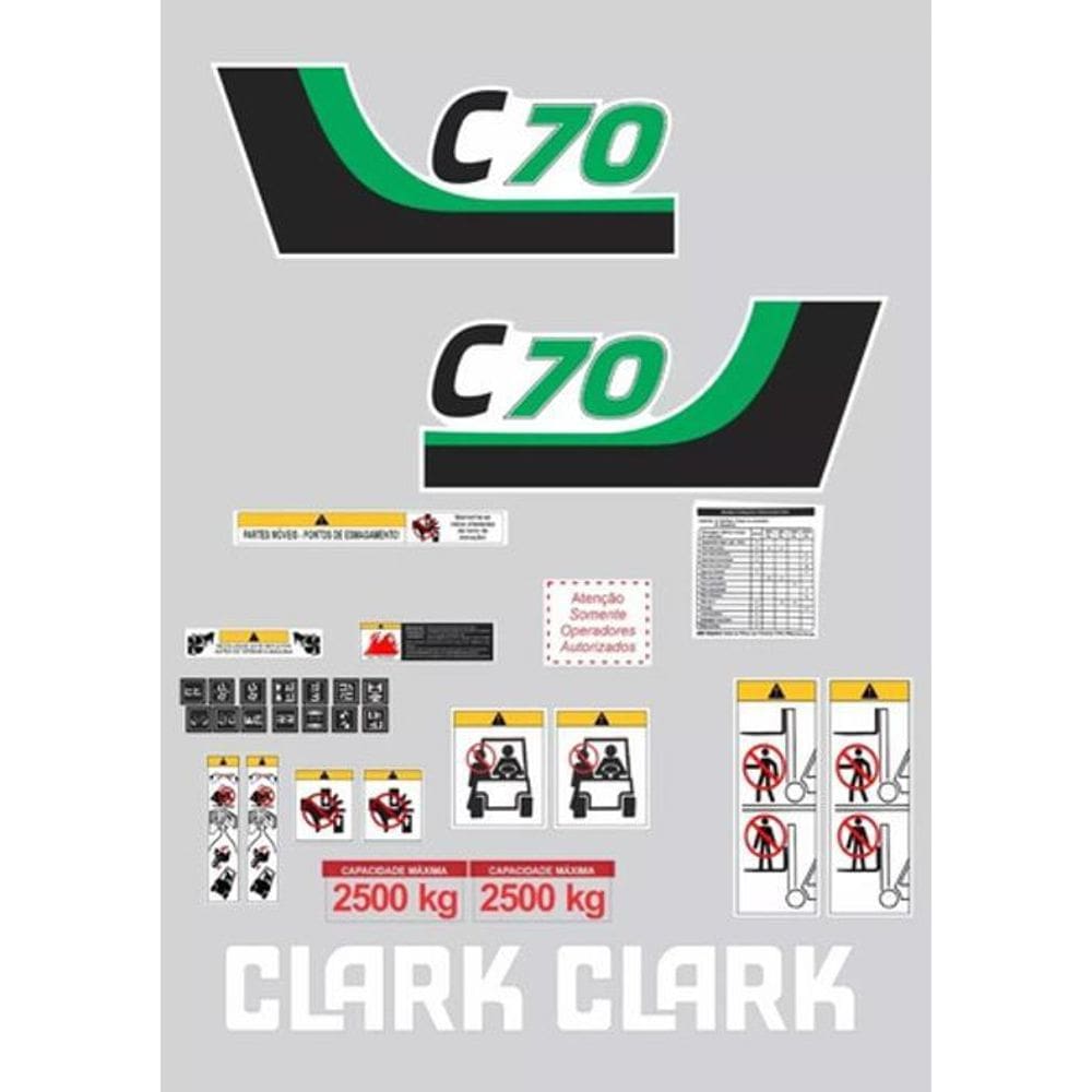 Kit Adesivos Clark C70