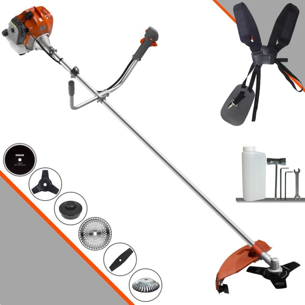 Máquina de Cortar Grama Lateral À Gasolina Tekna RL520ACG2 52cc 2HP de Potência 13.000rpm Roçadeira Multifuncional Completa Com 6 Opções de Cortes