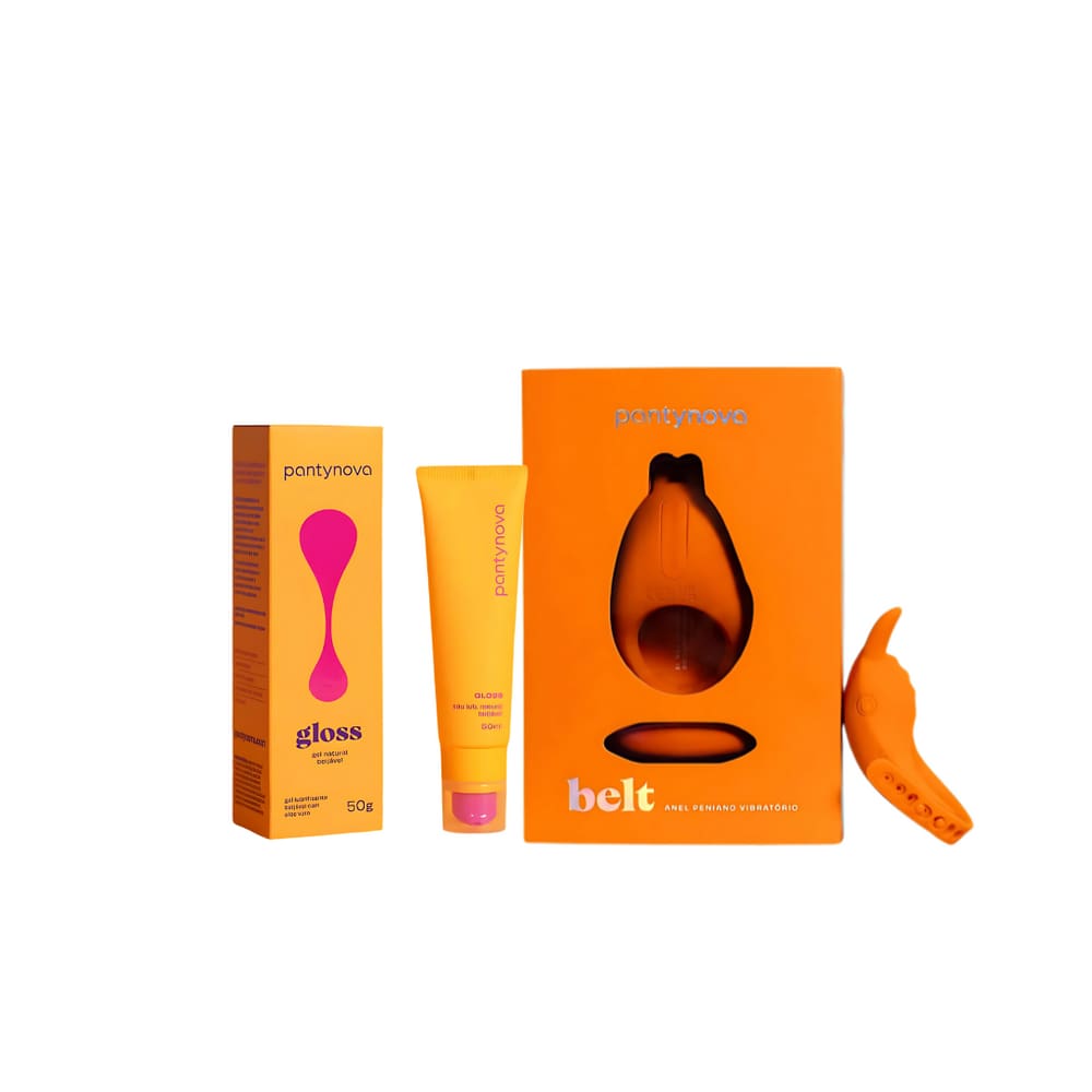 Kit Pantynova – Belt Laranja + Gloss Aromatizado 50g