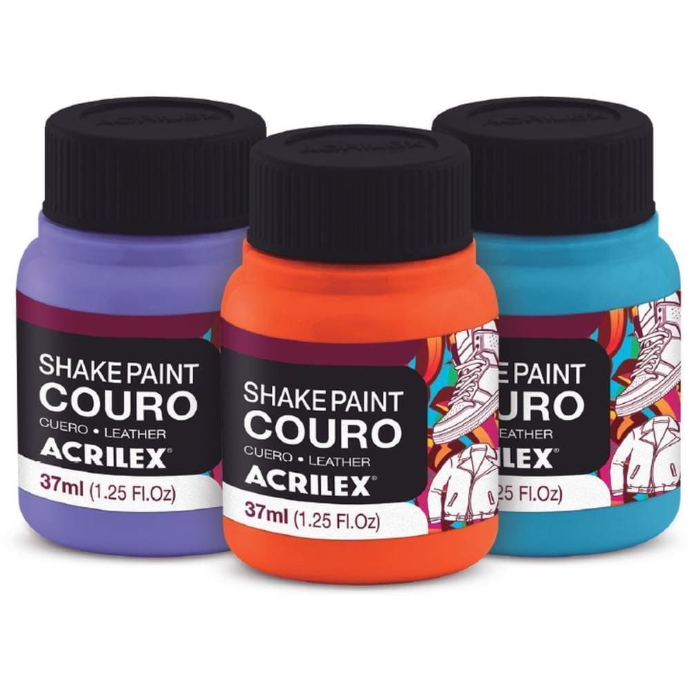 Tinta Para Couro Shake Paint 37Ml Branco Pct.C/06