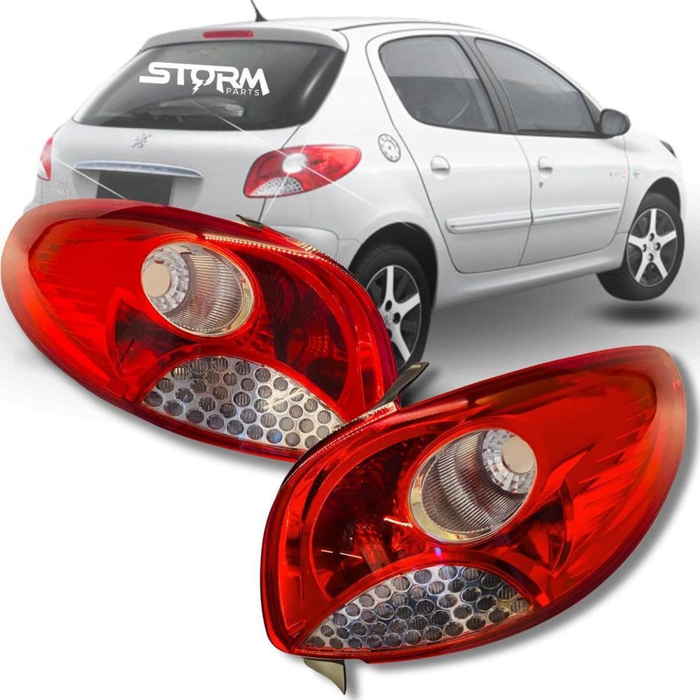 Par Lanterna Farol De Freio Traseira Peugeot 207 2008 A 2015
