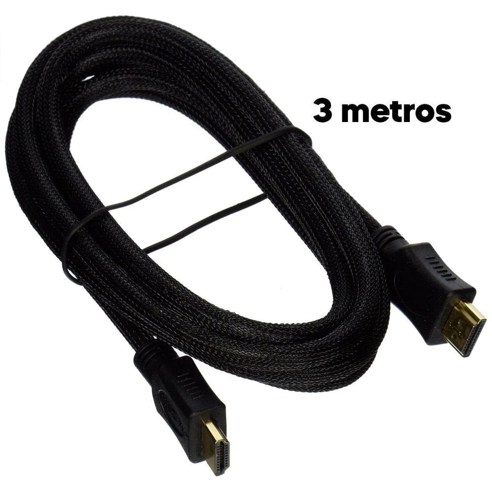 Cabo Hdmi 3 Metros 4K Hd Full Hd Perfeitoalta Resolução