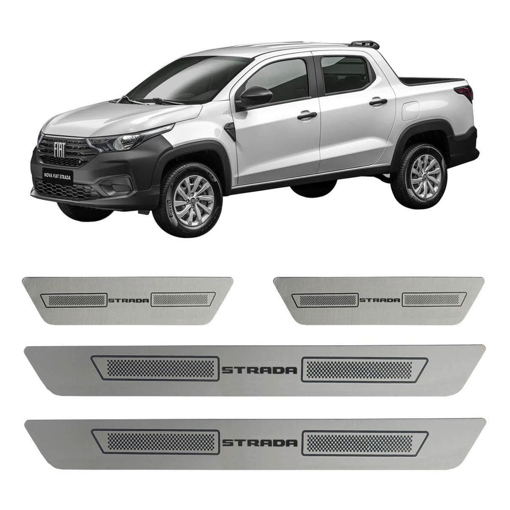 Kit Soleira De Porta Aço Inox Escovado Strada Novo