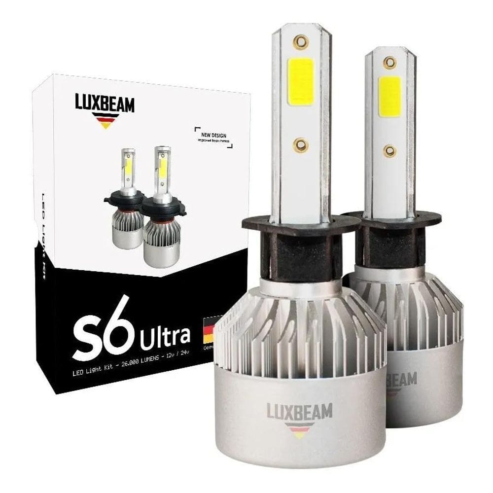 2X Par Super Led S6Ultra 50W 6500K Lâmpada H1 H4 H7 H11 Luxb