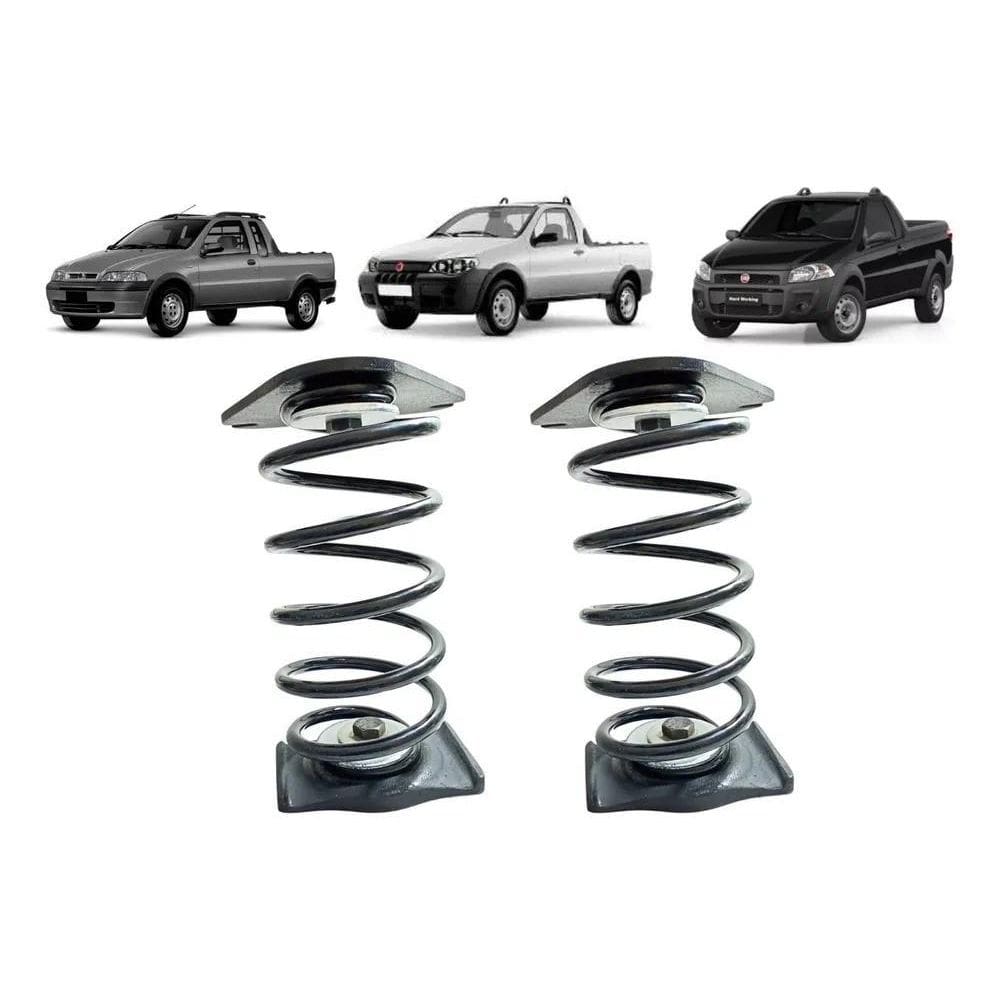 2X Kit Mola Reforço Suspensão Traseiro Fiat Strada Carga E G