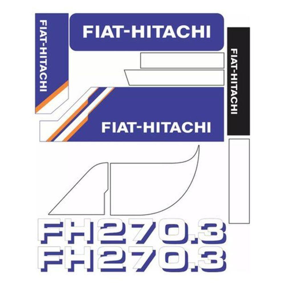 MP - Kit Adesivos Escavadeira Com Fiat Hitach