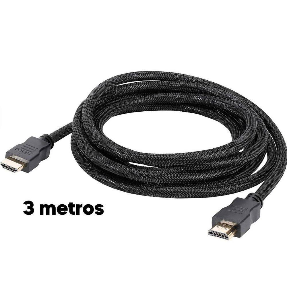 Cabo Hdmi 3 Metros 4K Hd Full Hd Blindado Para Monitor