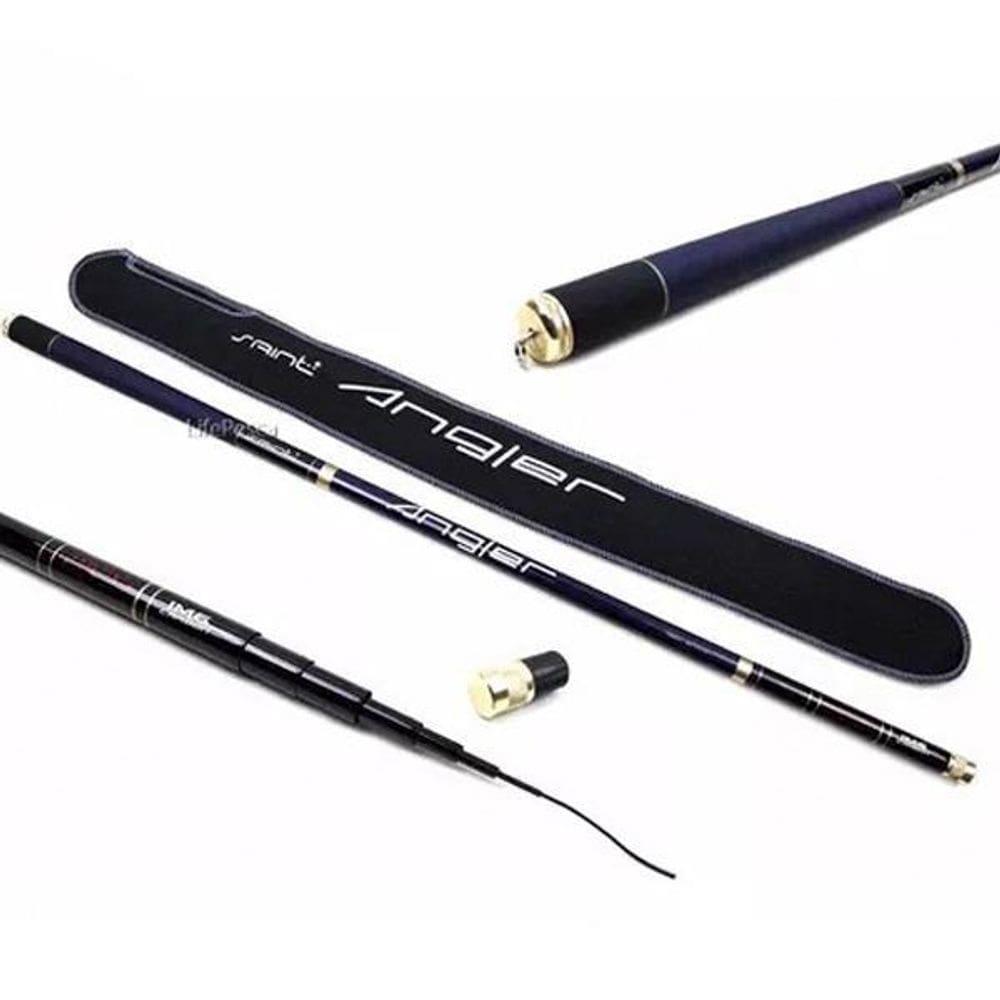Vara De Pesca Telescópica Carbono Angler 4,80M - 9 Seções