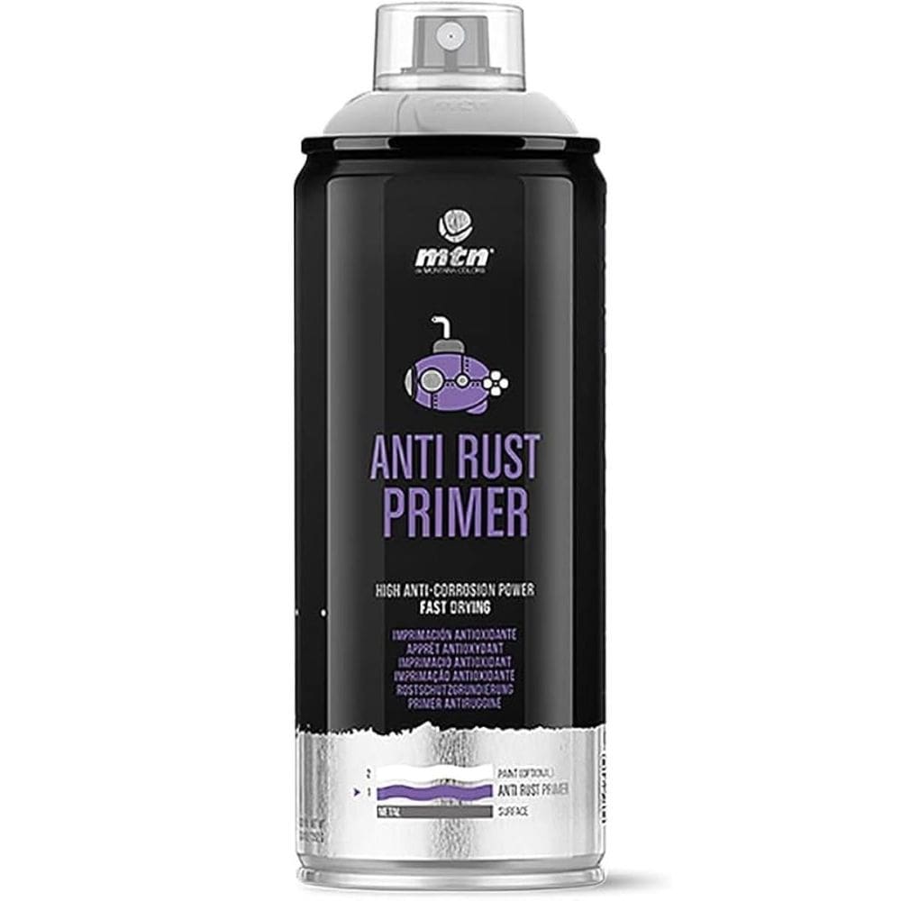 Tinta Spray Primer Anti Ferrugem Cinza 400Ml Pro Mtn