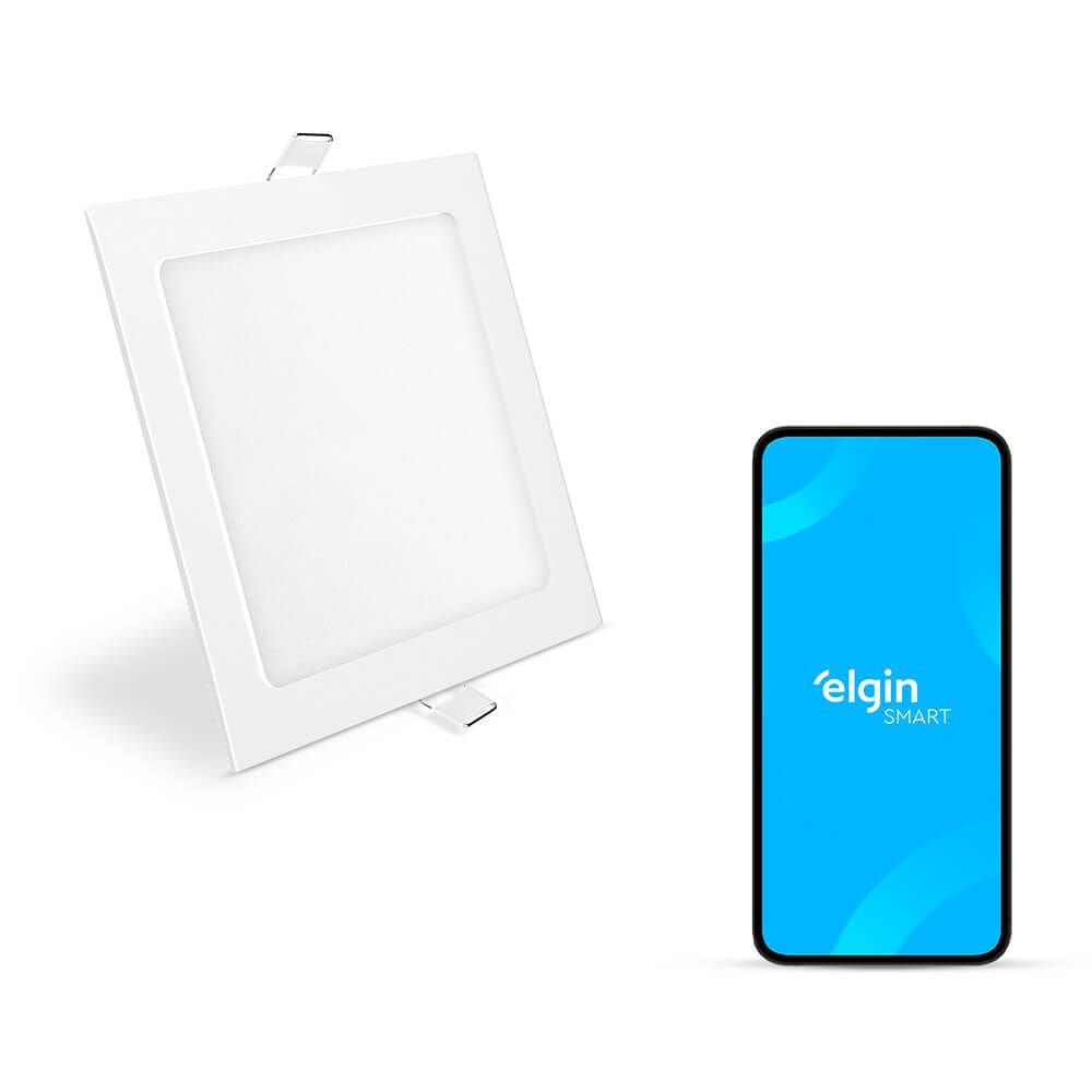 Luminária de Embutir Quadrada 24W 3000K e 6500K Bivolt - Elgin