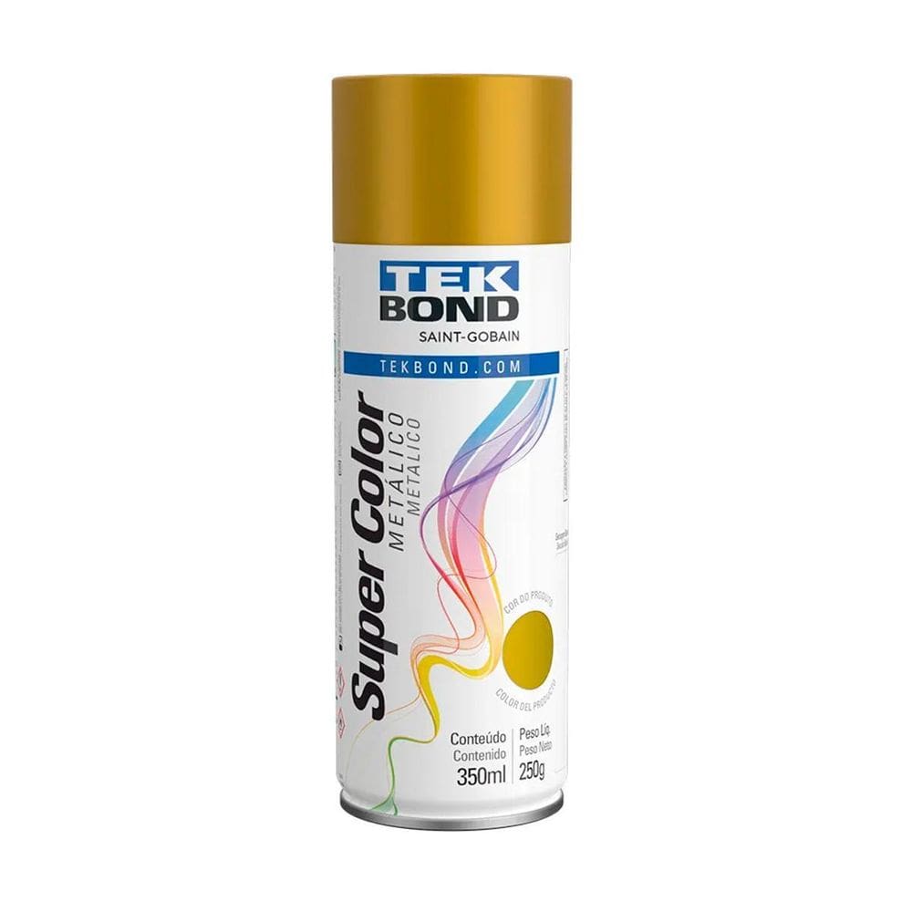 Tinta Spray Tek Bond Ouro Metalico Super Color 350Ml 250G