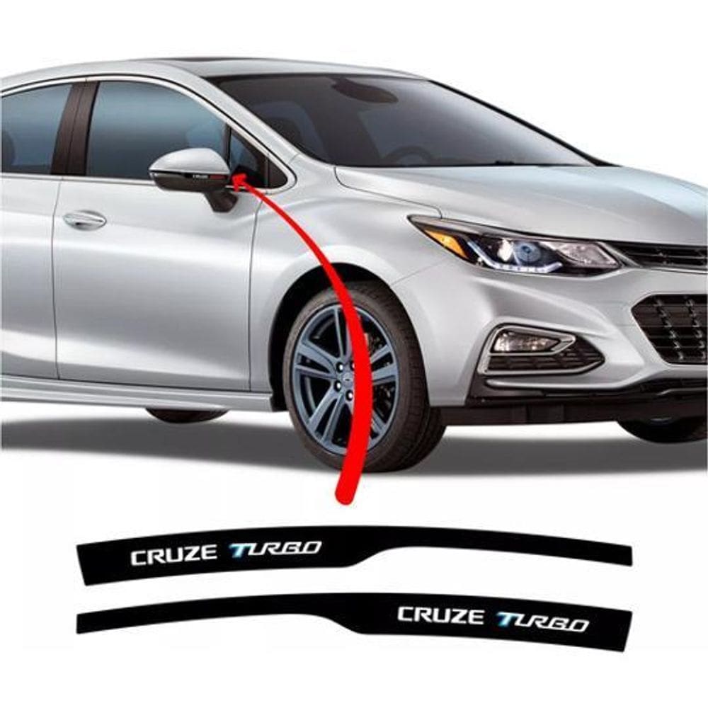 Adesivo Retrovisor Chevrolet Cruze 2017 Turbo Aplique Rt3