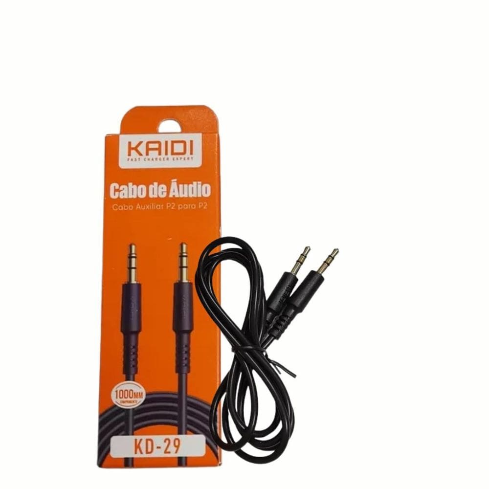 Cabo Auxiliar De Audio Stereo P2 X P2 Conector Kaidi Kd-29