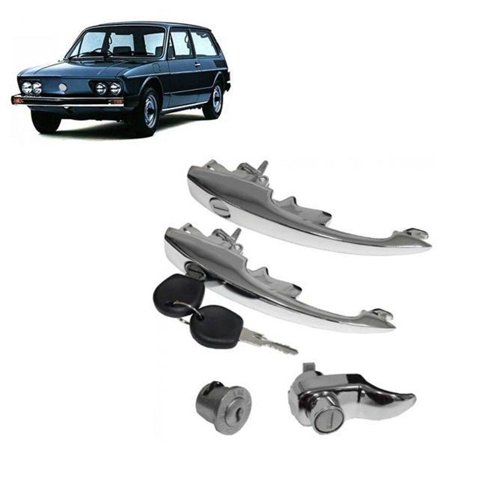 Kit Maçanetas Variant 2 Brasília Após 1977 Cromado