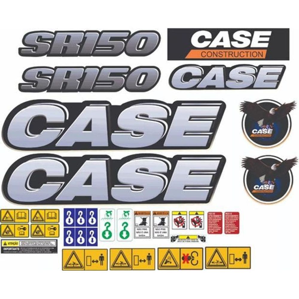 Kit Adesivos Case Sr 150 Para Mini Carregadeira