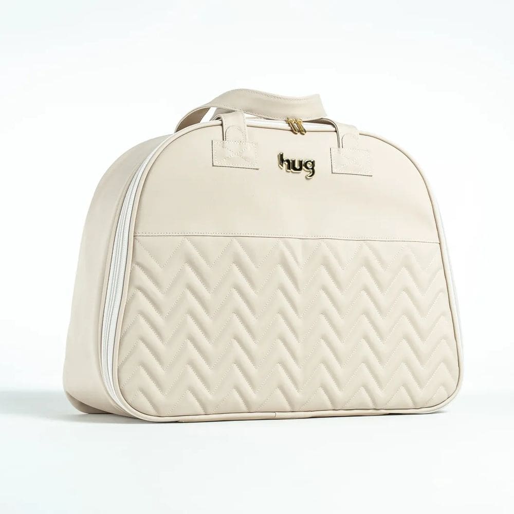 Mala Maternidade de Mão Zig Zag - Extra Grande - Bege - Hug