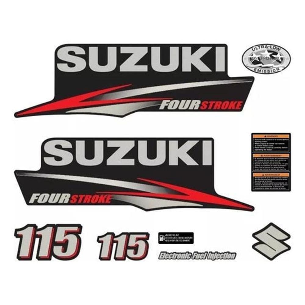 Kit Adesivos Motor Suzuki Four Stroke 115