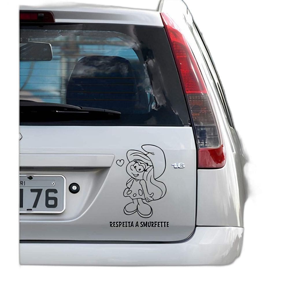 Adesivo De Carro Smurfette Mod 01
