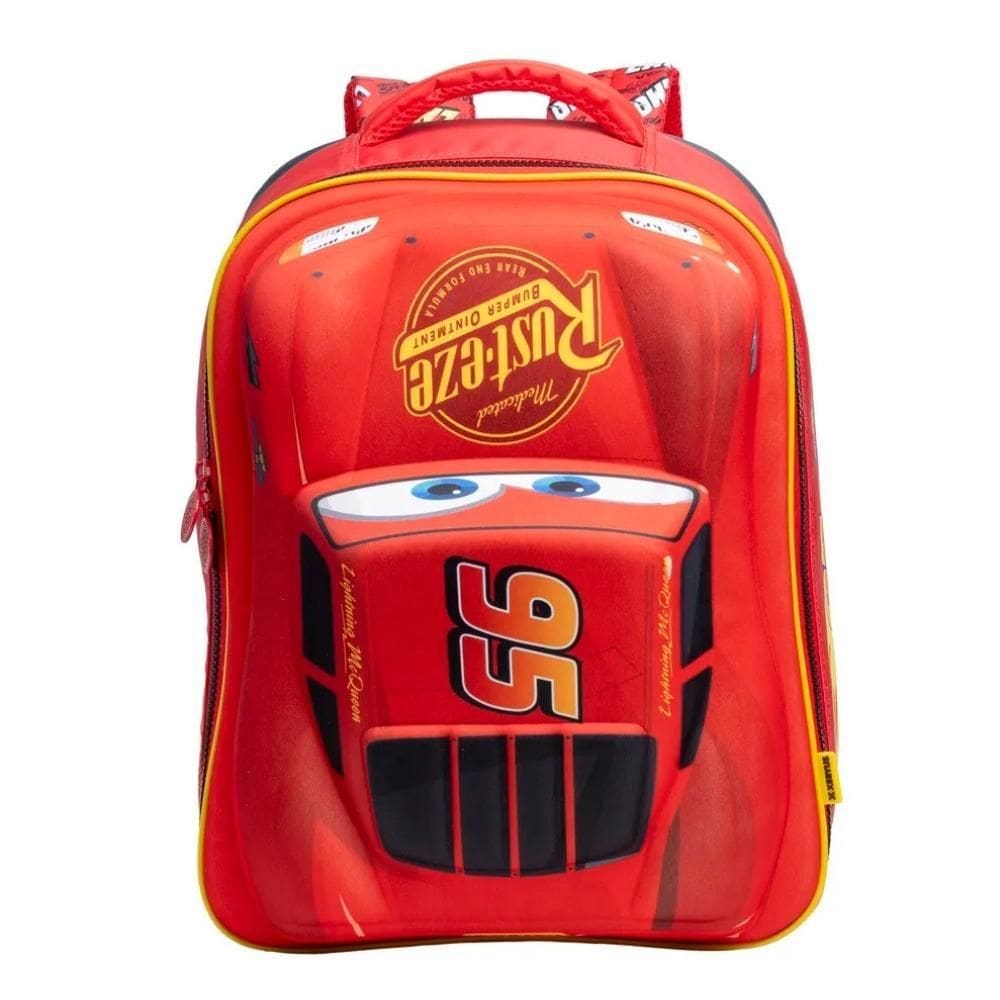 Mochila Infantil Escolar Carros Relâmpago Mcqueen 3D 14912