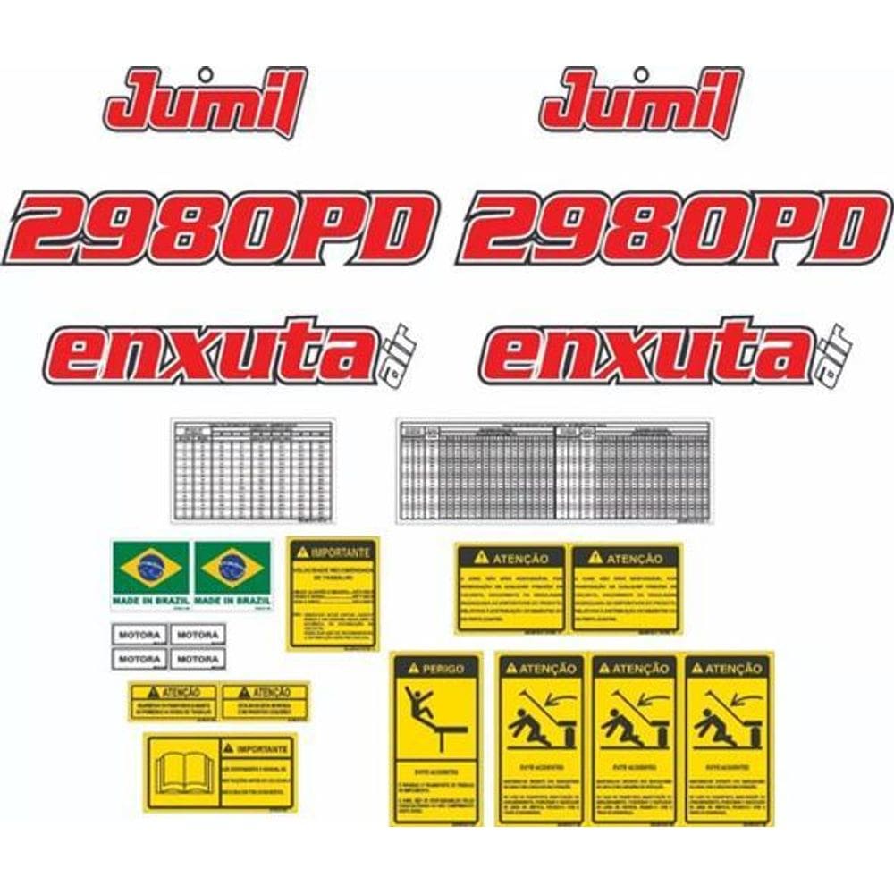 Kit Adesivos - Jumil 2980Pd Enxuta Air
