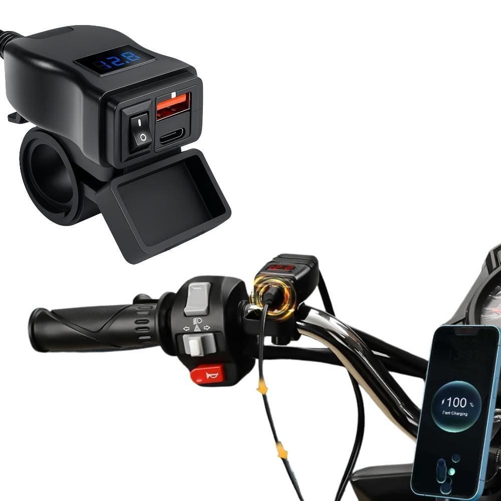 Carregador De Celular Para Motocicleta Usb 12V