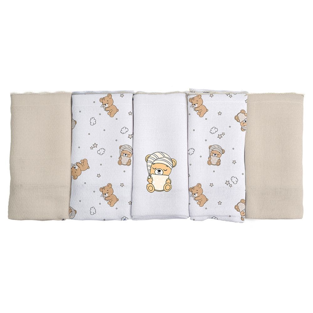 Pano de Boca para Bebê 5 Unidades Pixuxu