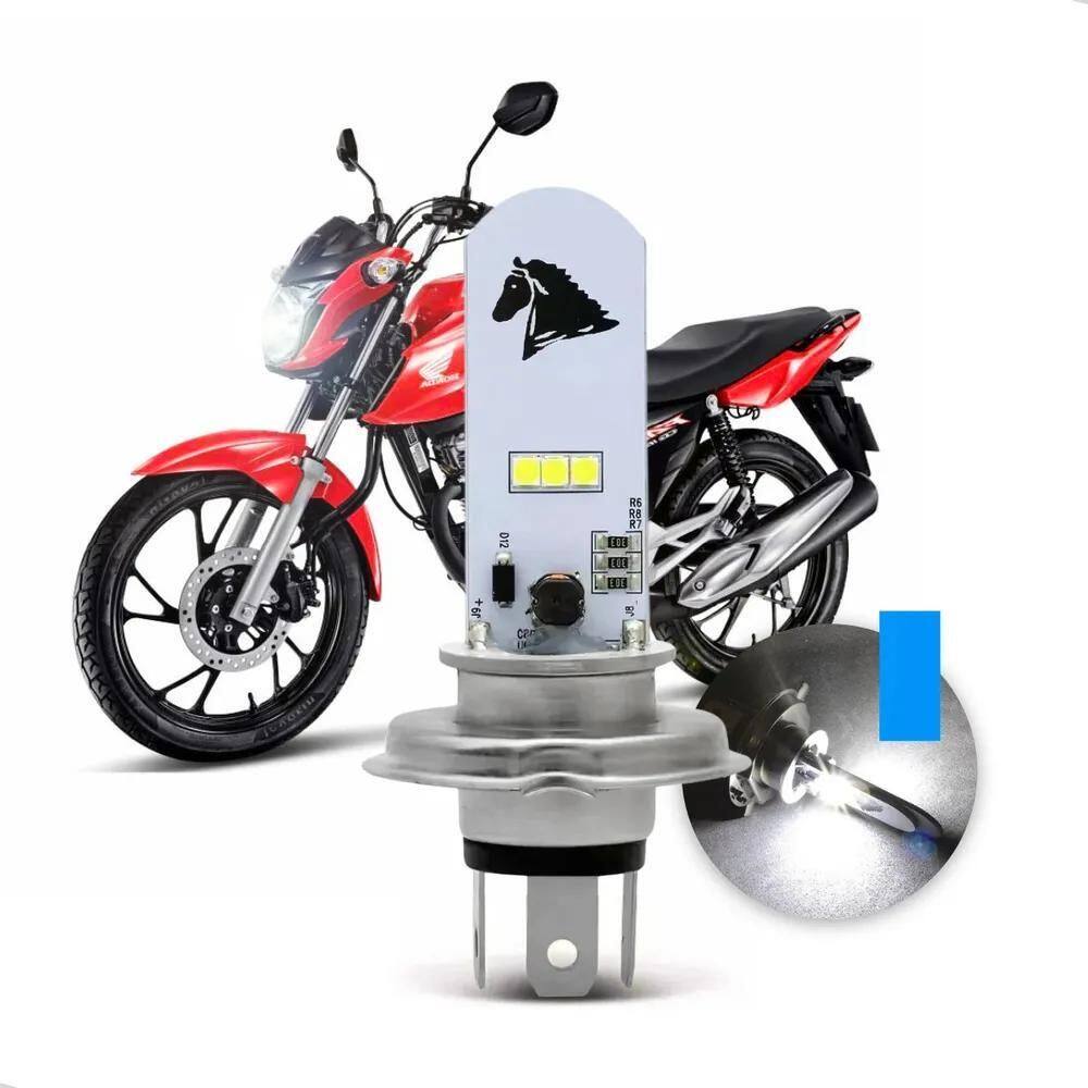 2X Lampada Farol Led Moto Efeito Xenon 8000K Cg Titan 150 E