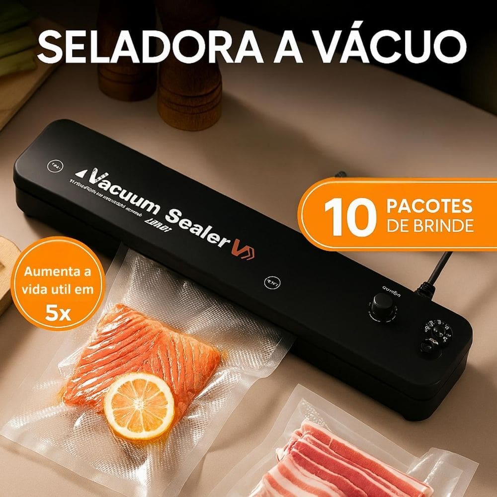 Seladora Elétrica Bivolt Portátil Alimentos Eficiente