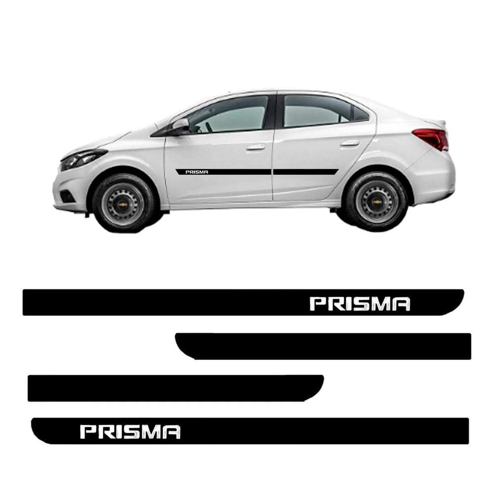 Friso Lateral Injetado Prisma 2011/ 4 Portas Preto Com Nome